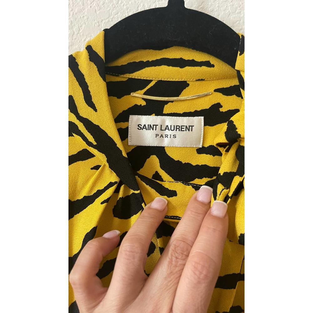 Saint Laurent Tiger Crepe Dress - Picture 14 of 15